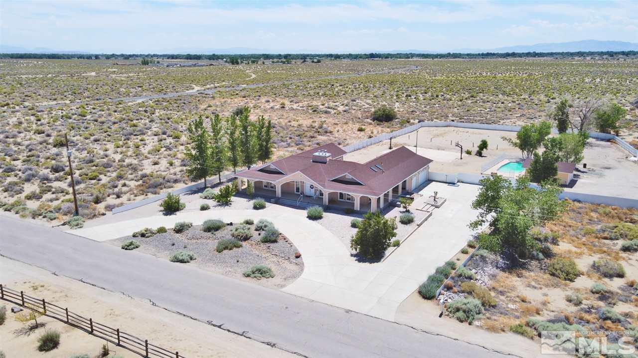 4111 Rancheria Road Fallon, NV 89406 - Photo 3 of 40 an aerial view of a house with outdoor space and ocean view
