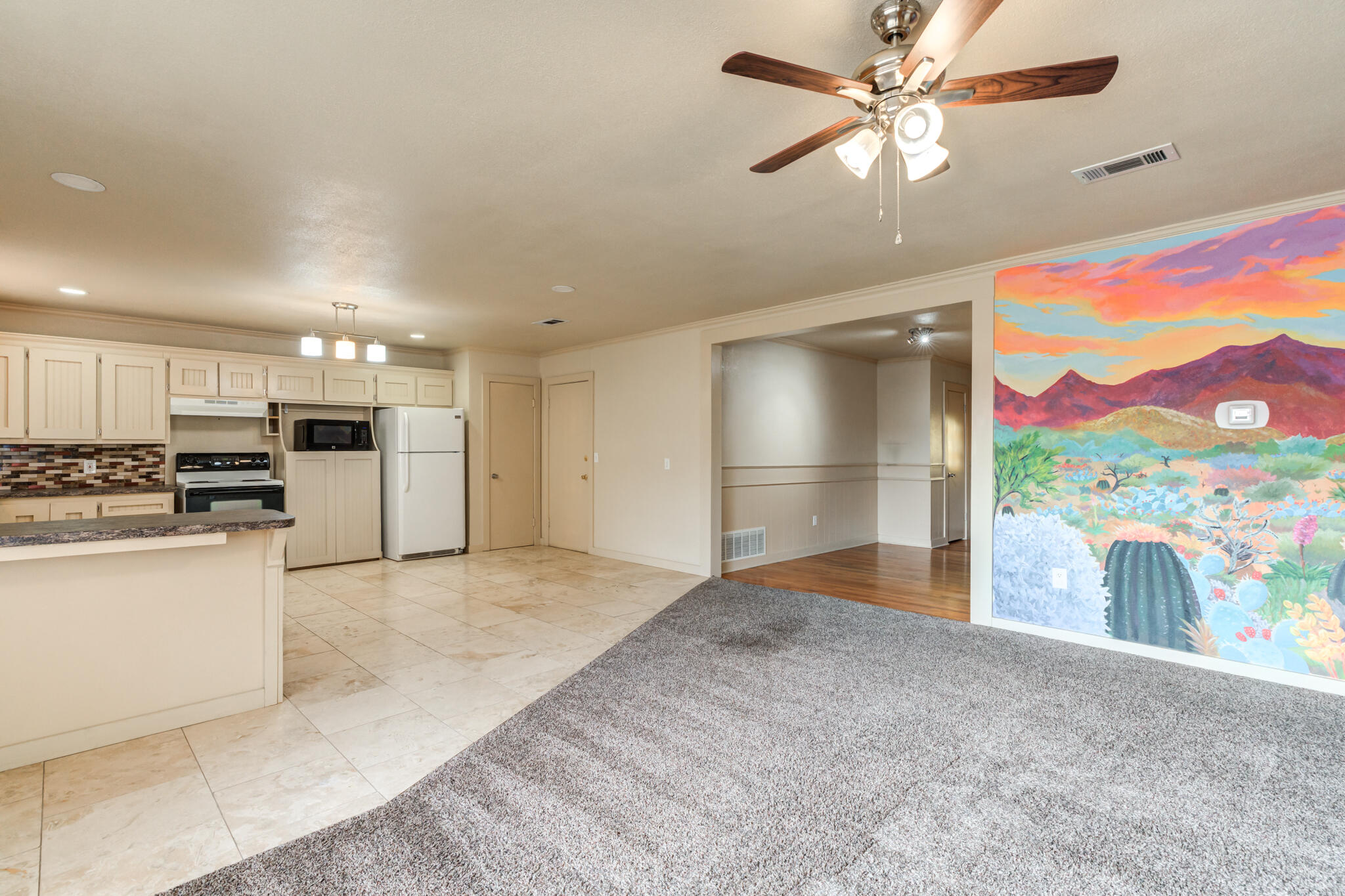 3517 47th Street Lubbock, TX 79413 - Photo 16 of 36 a view of a kitchen with a sink and a kitchen view