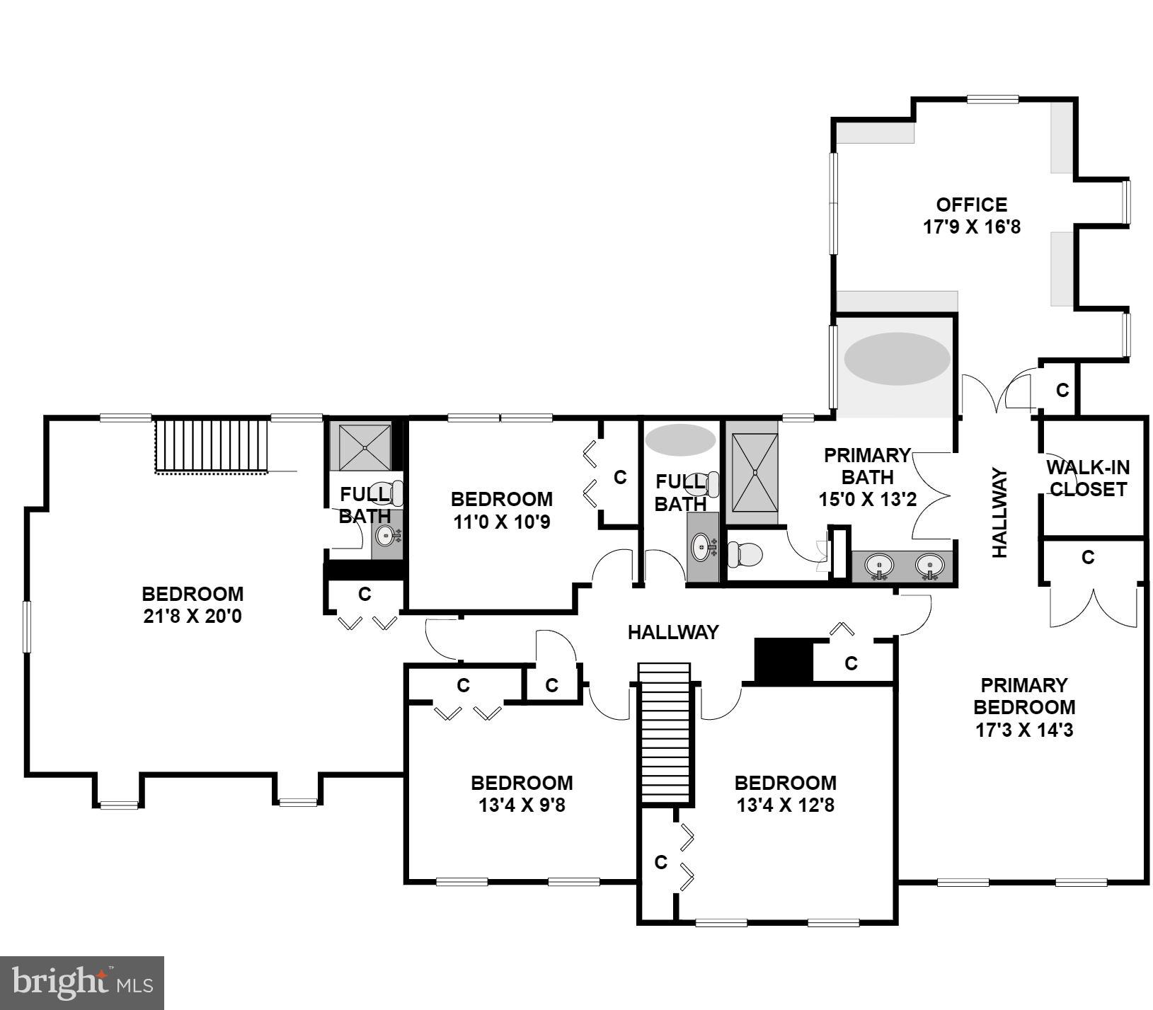 7700 Brickyard Road Potomac, MD 20854 - Photo 49 of 55 Upper Level Layout