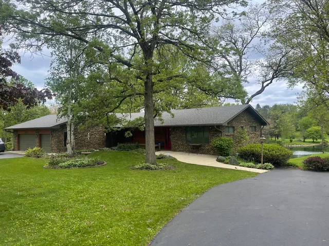 a view of a lake with outdoor space