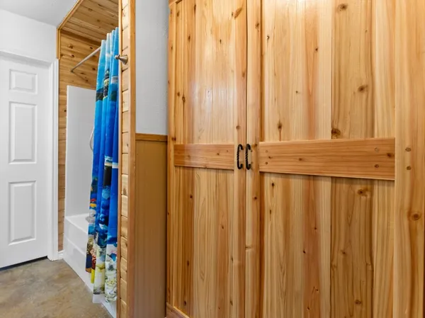 a room with gym equipment