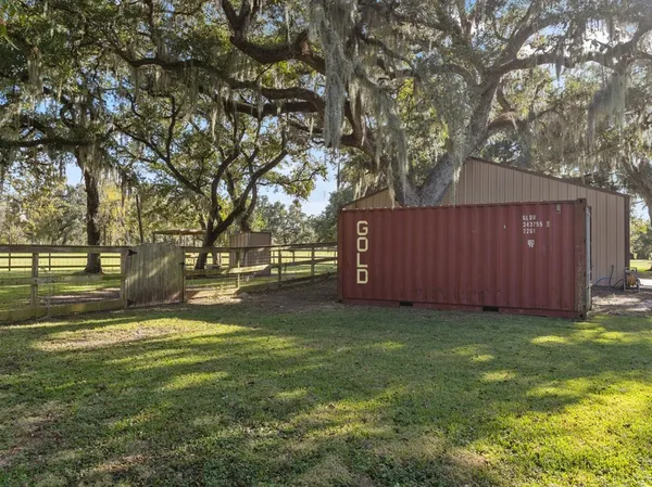 a view of a playground with a slide