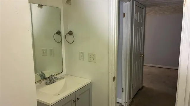 an empty room with a window