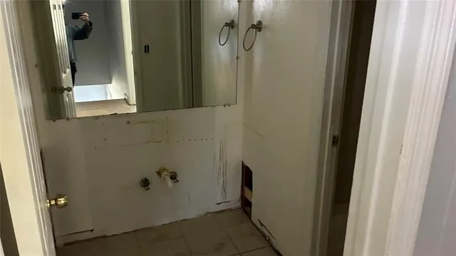 an empty room with a window