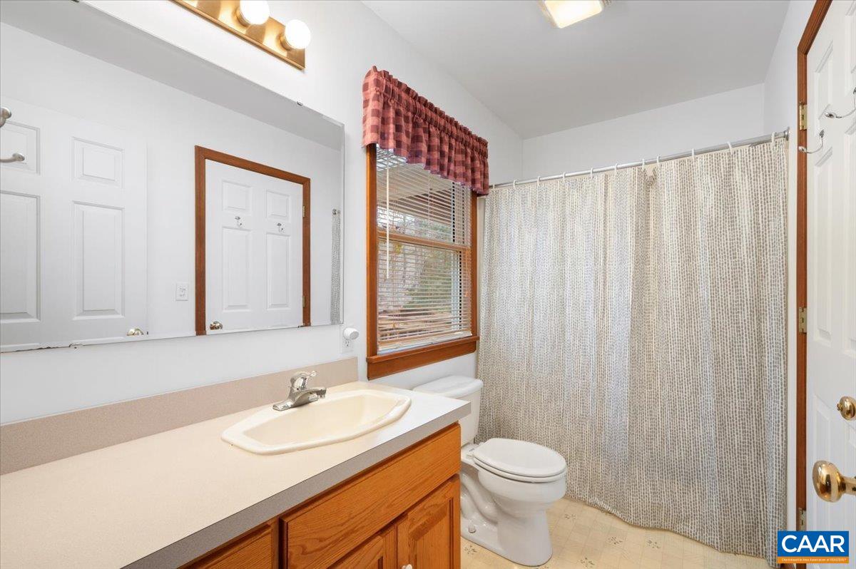 1411 Hill Hollow Road Faber, VA 22938 - Photo 17 of 50 a bathroom with a sink a toilet and shower