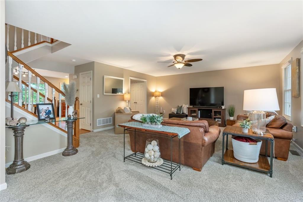 246 Overlook Court Coraopolis, PA 15108 - Photo 6 of 29 a living room with furniture a flat screen tv and a window