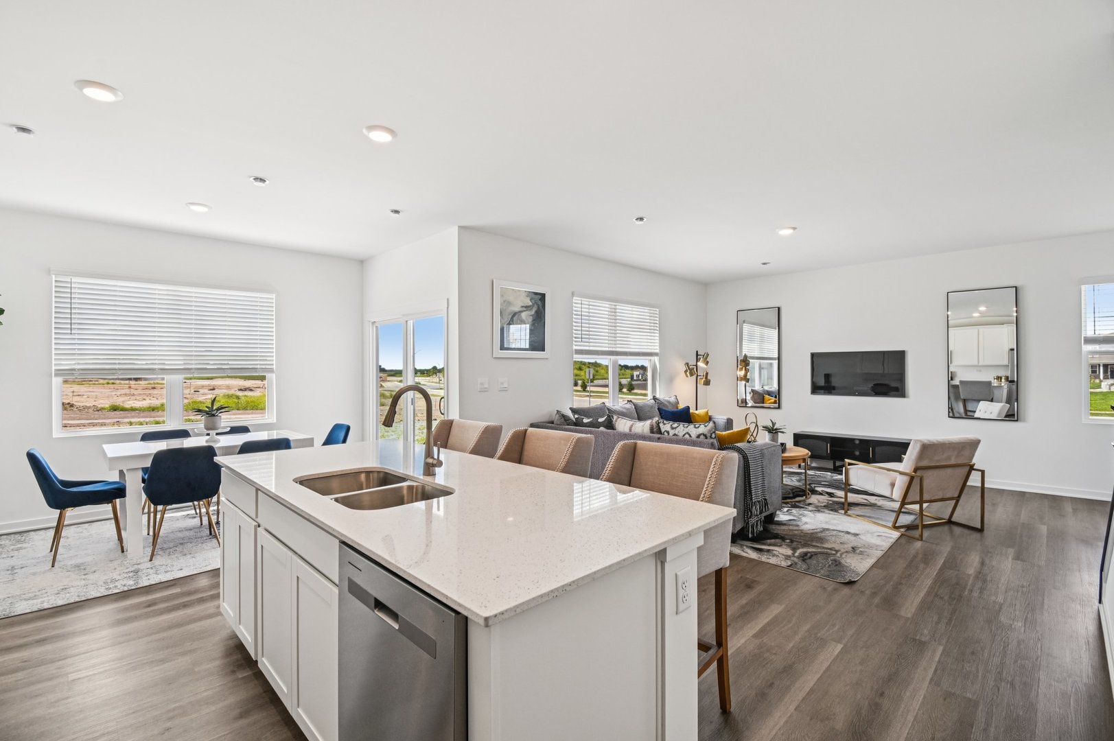2432 Semillon Street Oswego, IL 60543 - Photo 15 of 45 a view of a dining room with furniture window and wooden floor