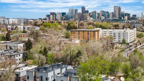 a view of a city with tall buildings