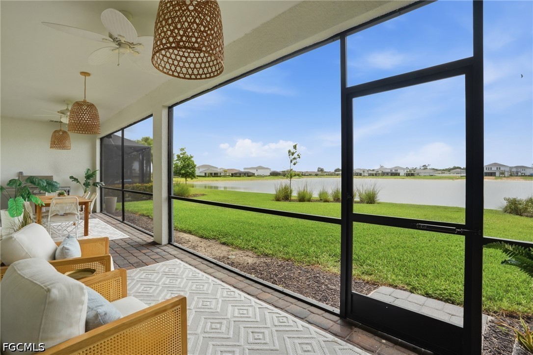 15572 Northridge Road Punta Gorda, FL 33982 - Photo 44 of 48 a view of a porch with furniture and garden