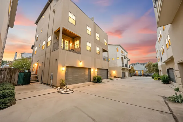 a view of a building with a street