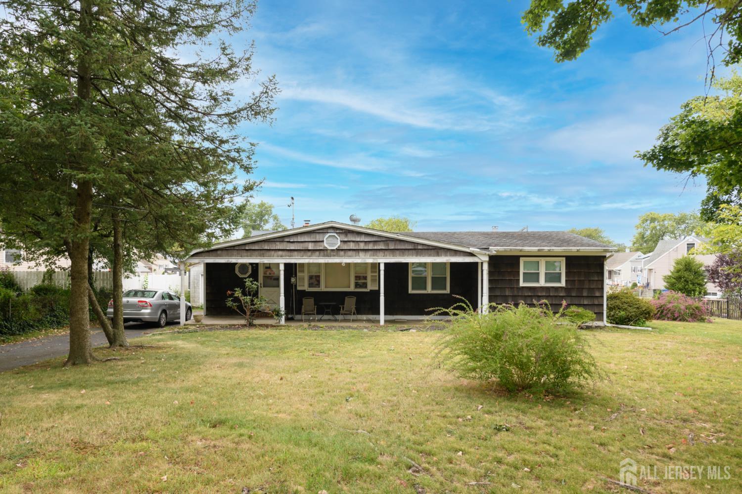 a view of a house with a garden