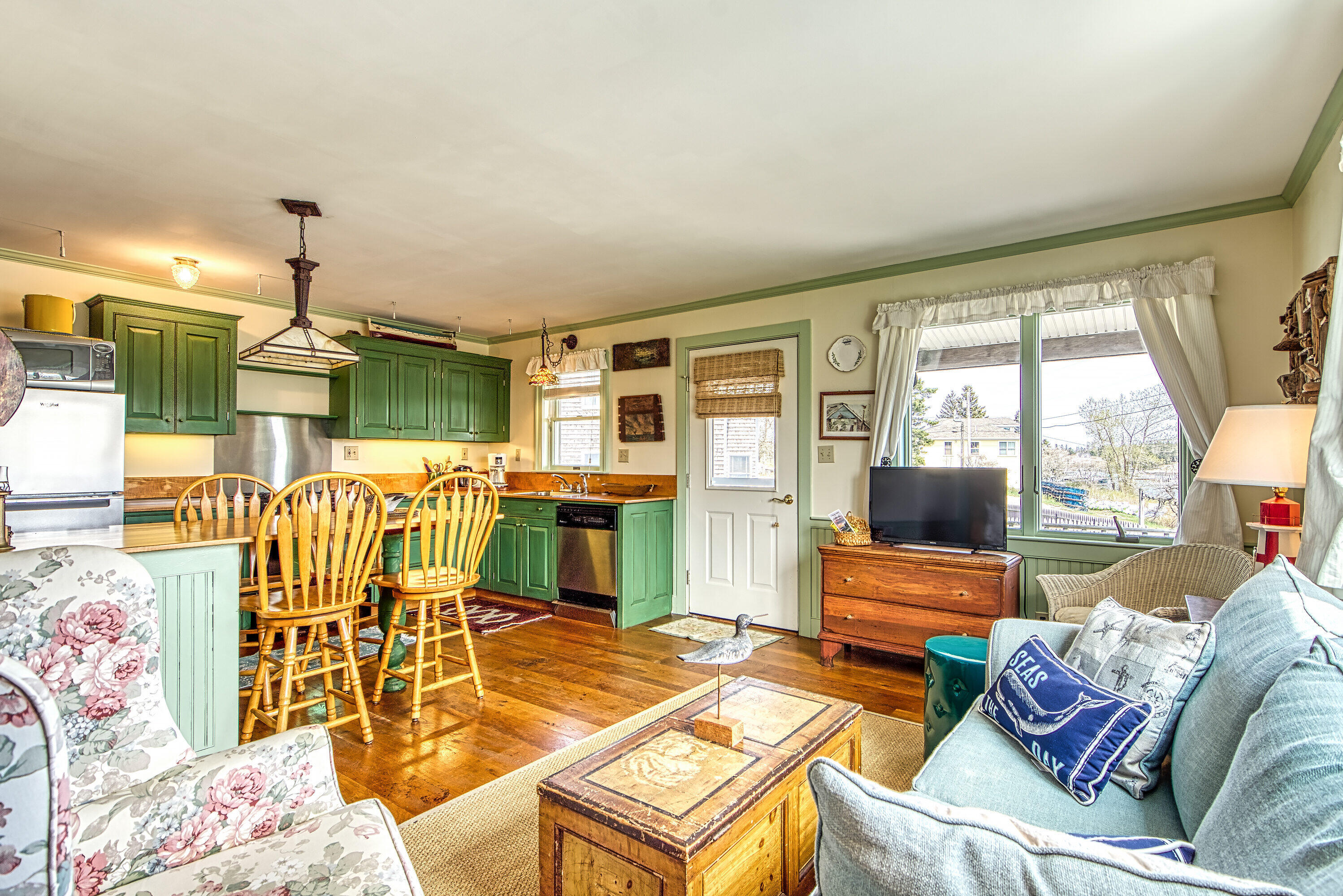 677 Corea Road Gouldsboro, ME 04624 - Photo 39 of 51 Guest House lr and kitchen