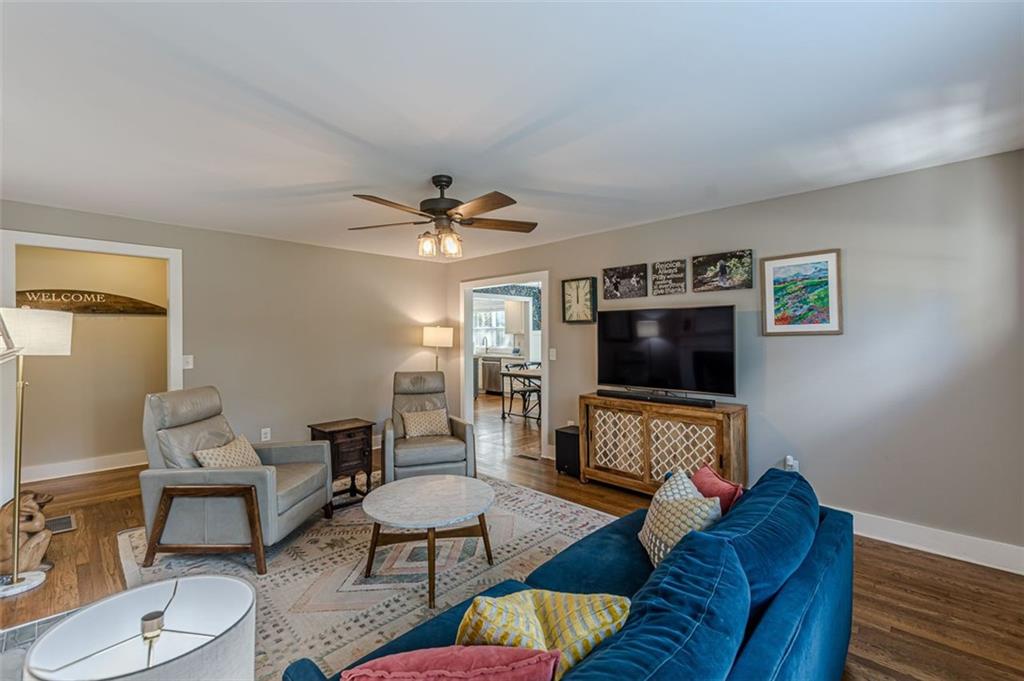 3424 Old Jonesboro Road Atlanta, GA 30354 - Photo 12 of 75 a living room with furniture and a flat screen tv