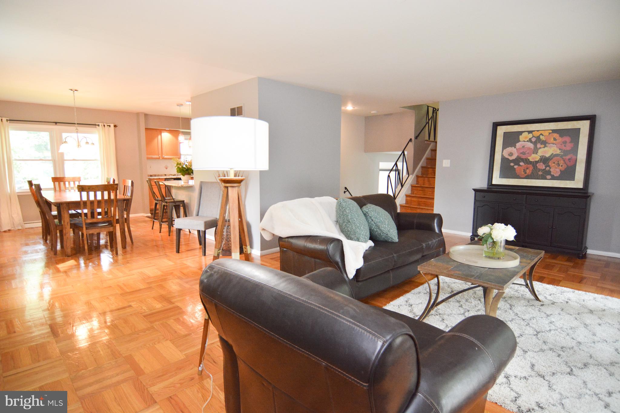 Living room, dining room view