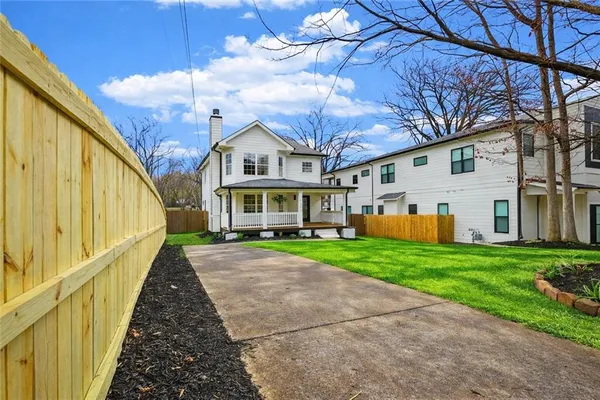 a view of a house with wooden floor