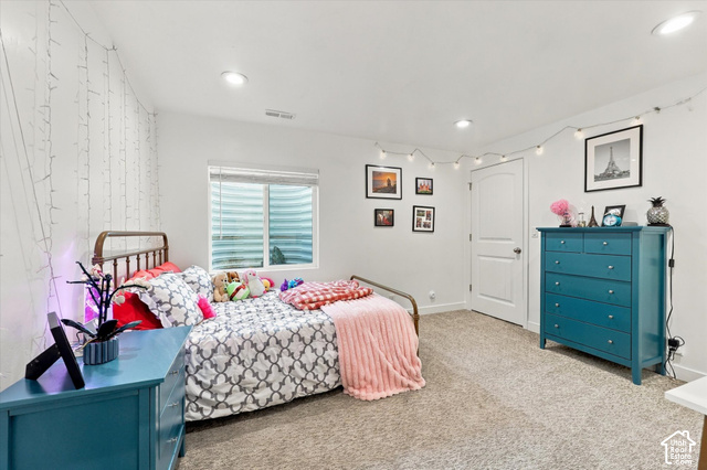 972 Vine Street Mapleton, UT 84664 - Photo 32 of 40 Recessed lighting, light-colored carpeting, white interior doors, and a window with blinds