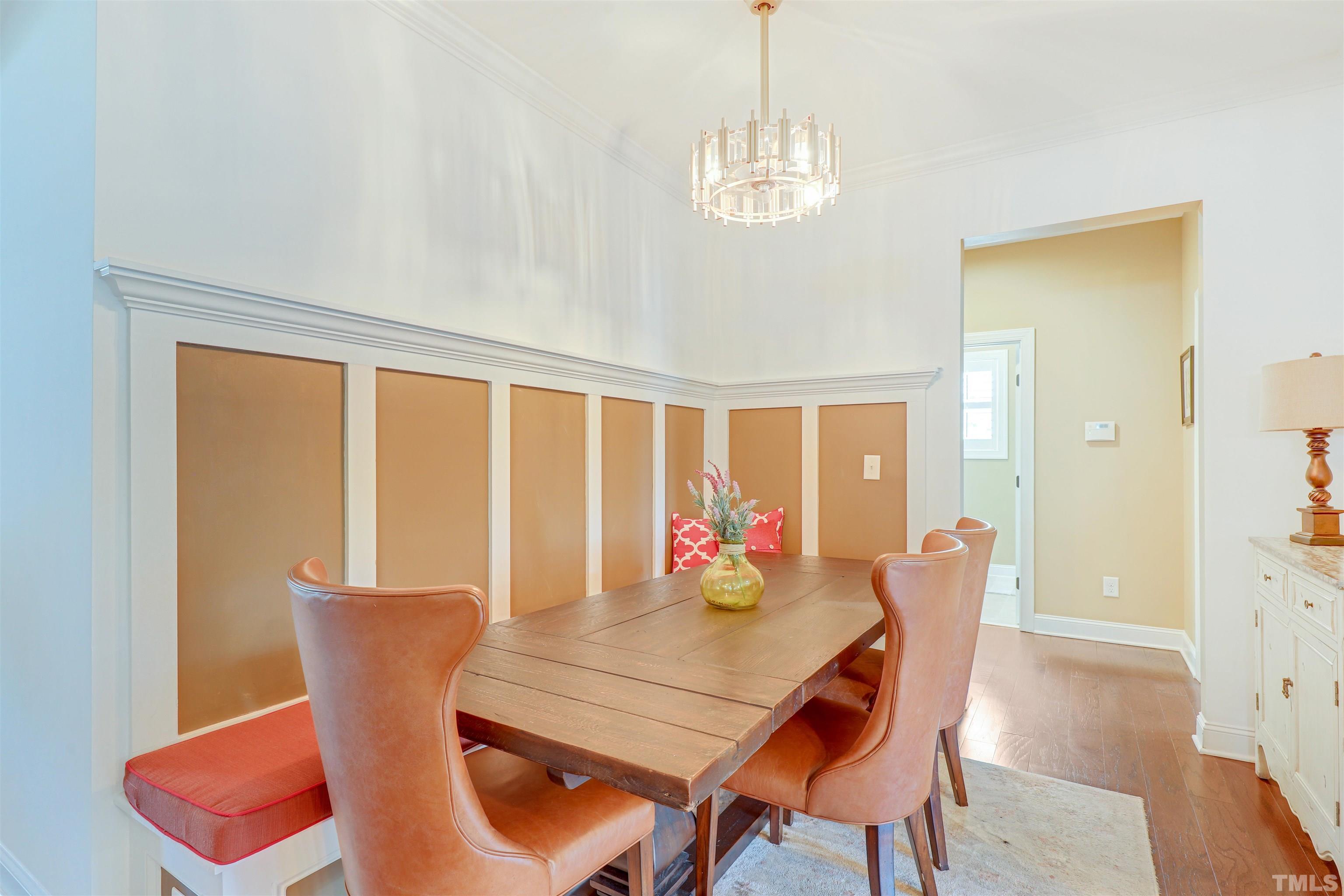 4312 Glengrove Road Raleigh, NC 27616 - Photo 10 of 50 a view of a dining room with furniture window and outside view
