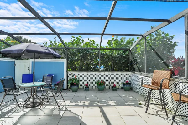 a view of outdoor space with seating