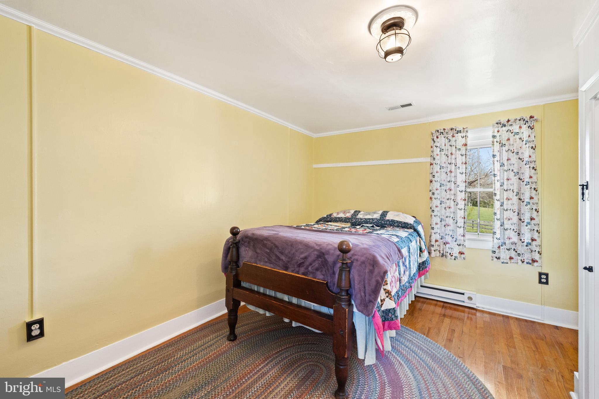 989 Swover Creek Road Edinburg, VA 22824 - Photo 64 of 132 a bedroom with a bed and wooden floor