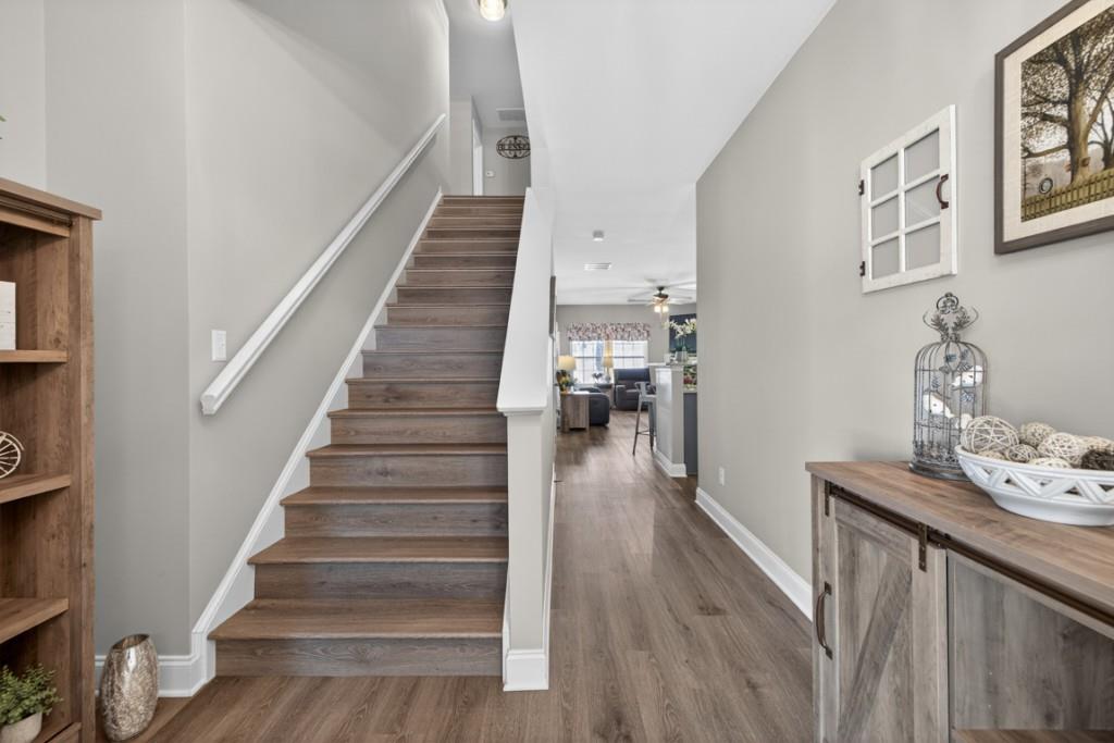 160 Riley Circle Dawsonville, GA 30534 - Photo 5 of 52 a view of entryway and hall with wooden floor
