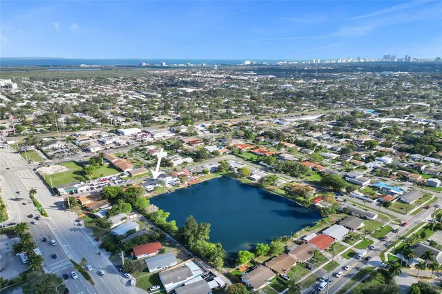 an aerial view of multiple house