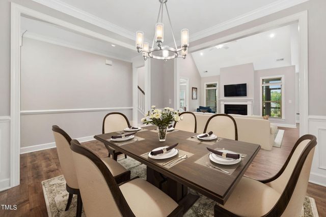 a view of a dining room and livingroom