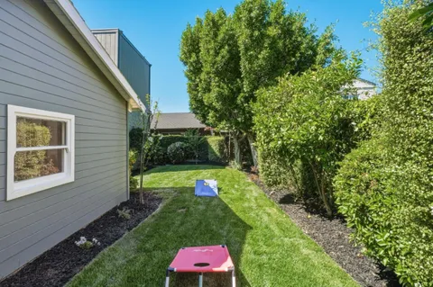 a view of a water fountain with an outdoor space
