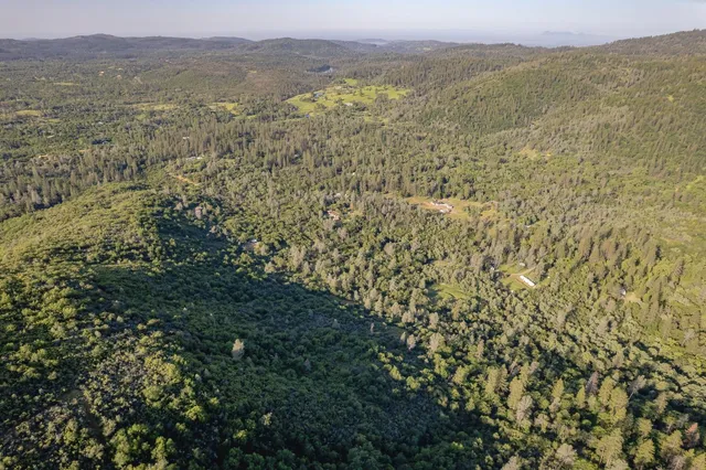 a view of an outdoor space and mountain view