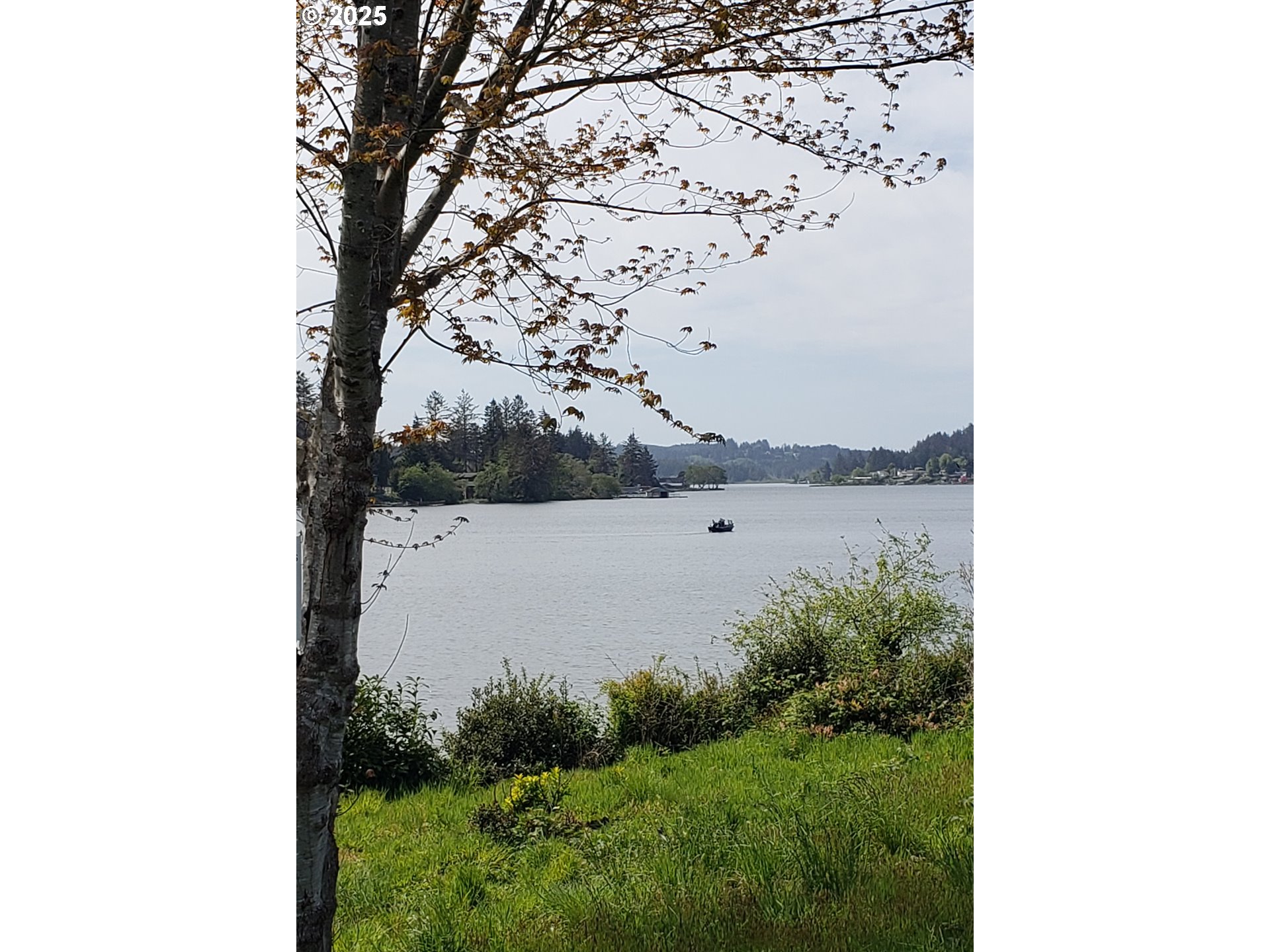 5305 Northeast 49th Street Neotsu, OR 97364 - Photo 30 of 32 a view of a lake with a mountain in the background
