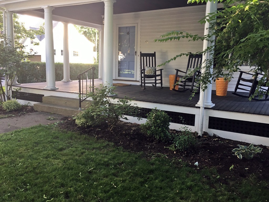 41 Forest Street Wellesley, MA 02481 - Photo 2 of 23 a view of a porch with garden