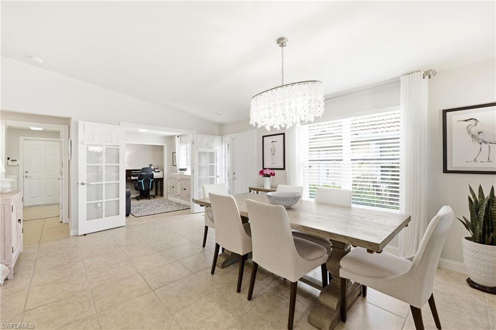 8658 Genova Court Naples, FL 34114 - Photo 12 of 49 Dining are and French Door access to Bedroom/Office