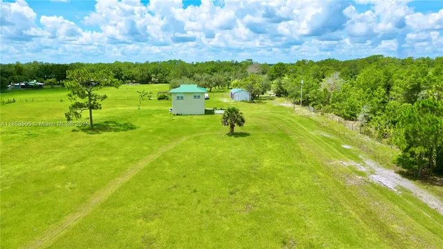 a view of an ocean from a yard
