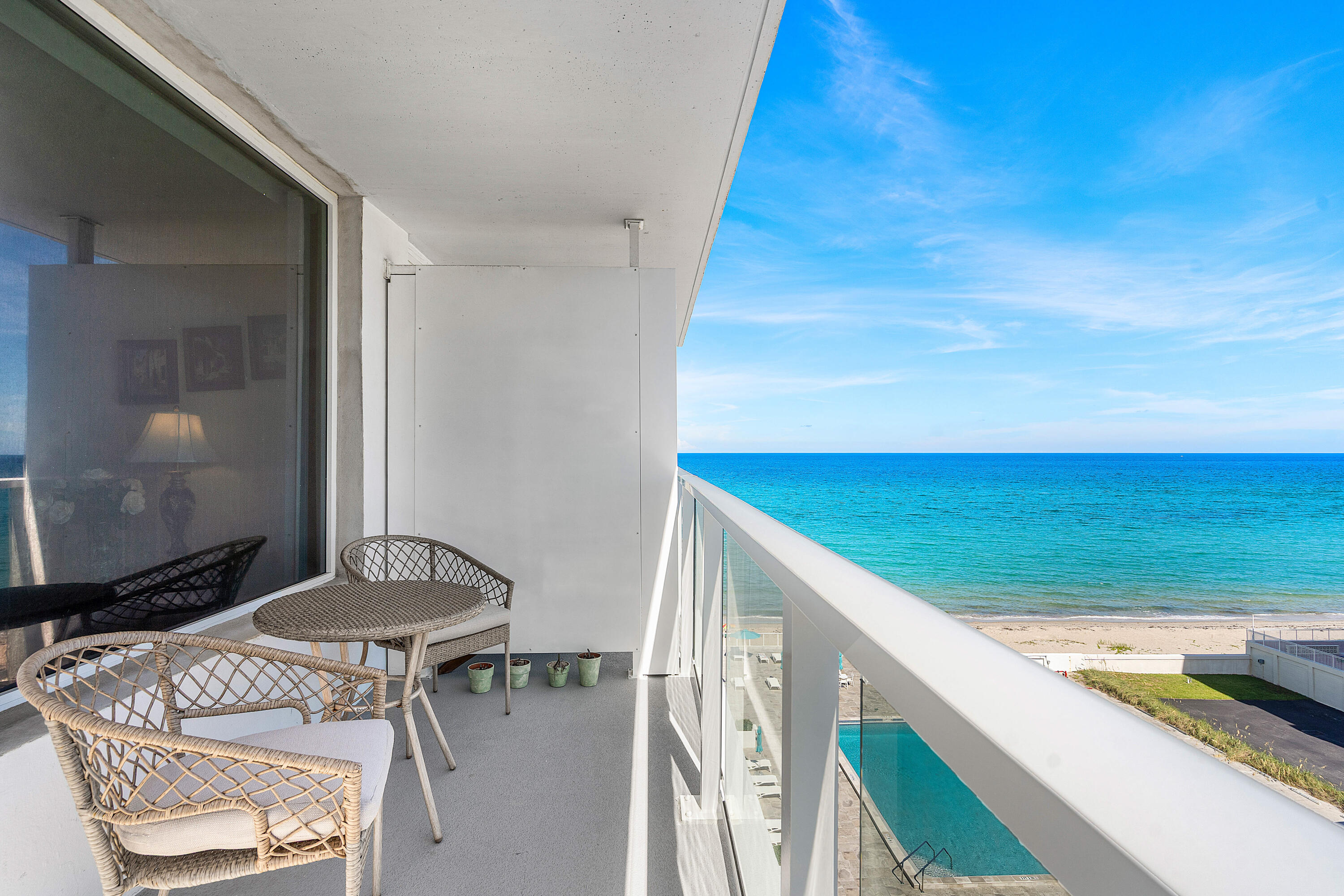 3450 South Ocean Boulevard, Unit 714 Palm Beach, FL 33480 - Photo 21 of 27 a view of balcony and patio
