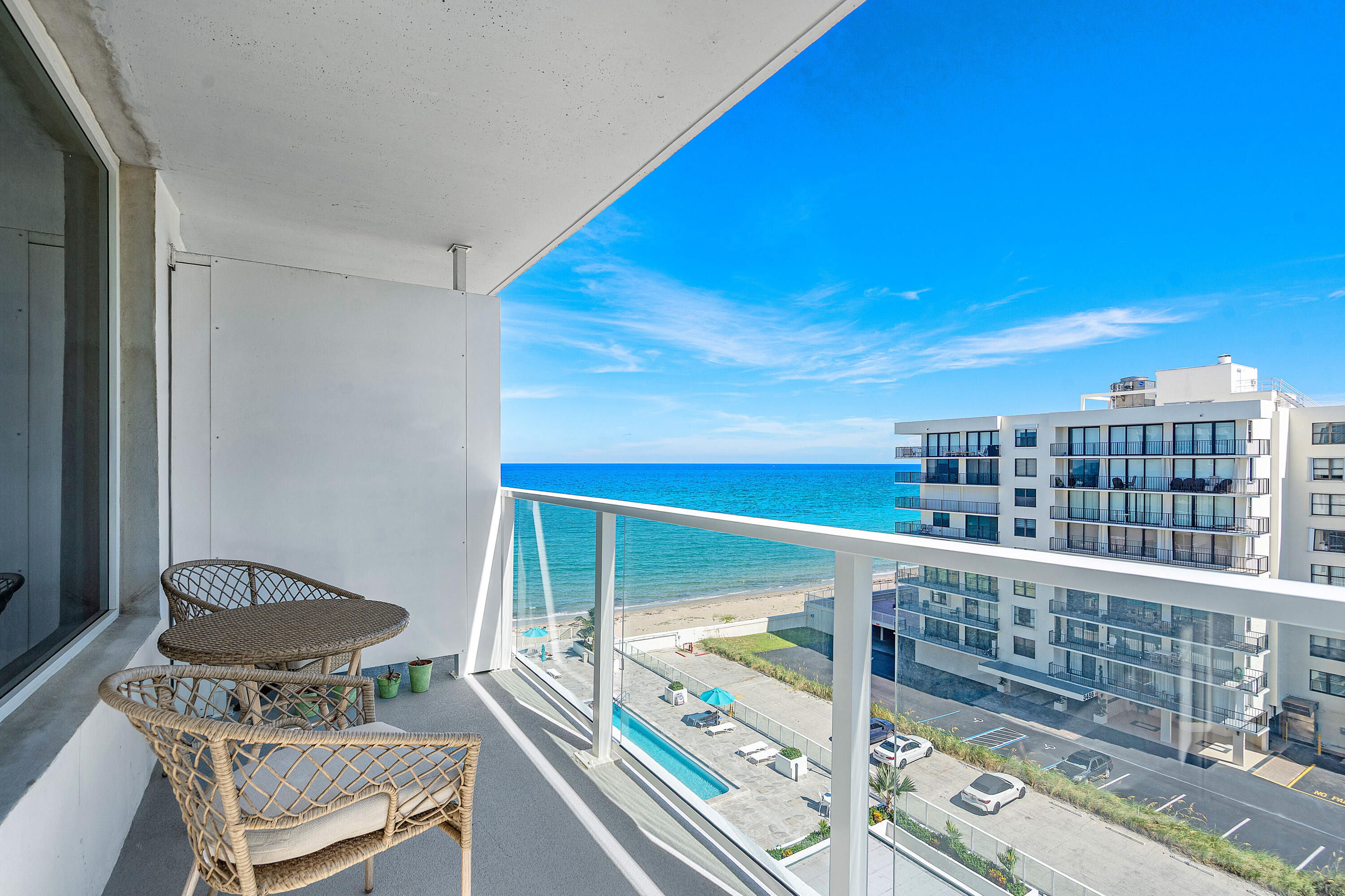 3450 South Ocean Boulevard, Unit 714 Palm Beach, FL 33480 - Photo 24 of 27 a view of balcony with furniture