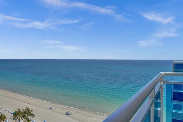 a view of an ocean from a balcony