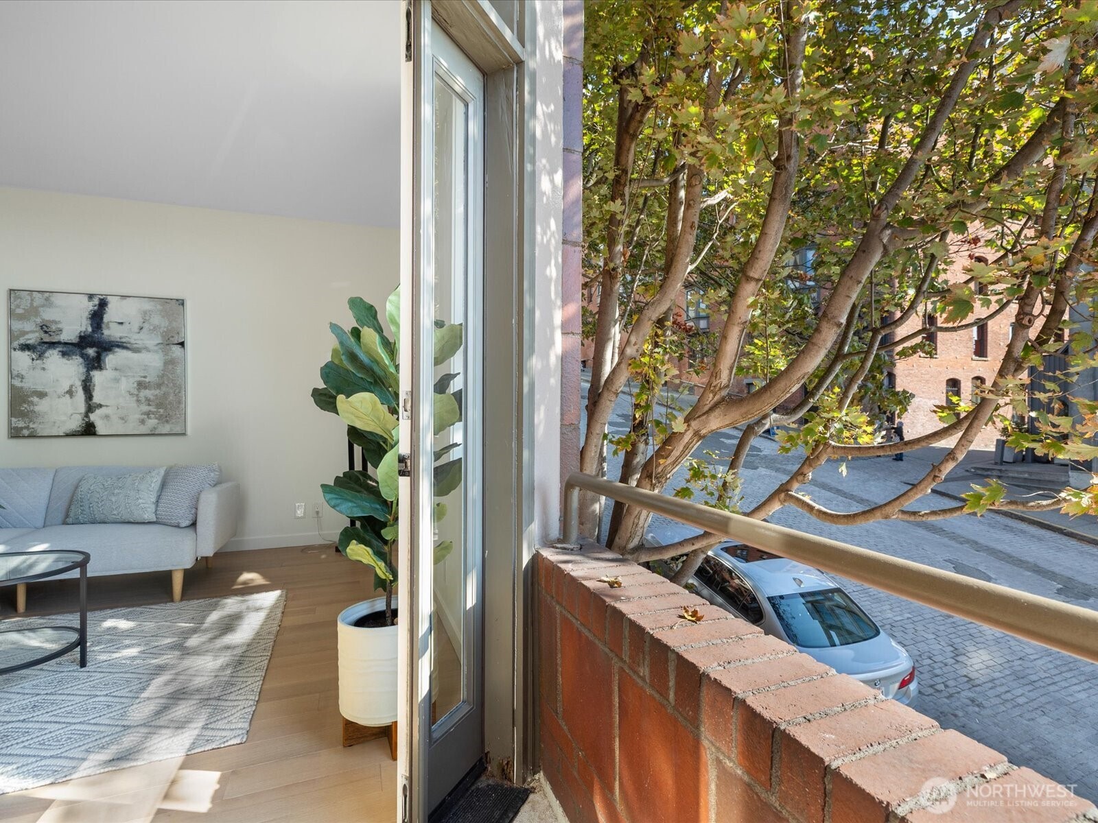 88 Virginia Street, Unit 3 Seattle, WA 98121 - Photo 4 of 40 a living room with furniture and a potted plant