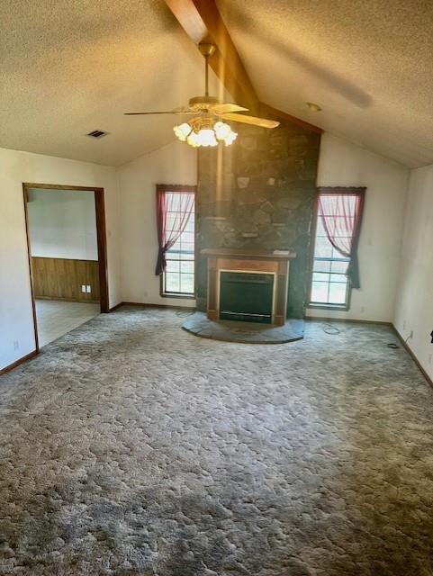 6294 Dugan Chapel Road Bells, TX 75414 - Photo 5 of 38 an empty room with windows and fireplace