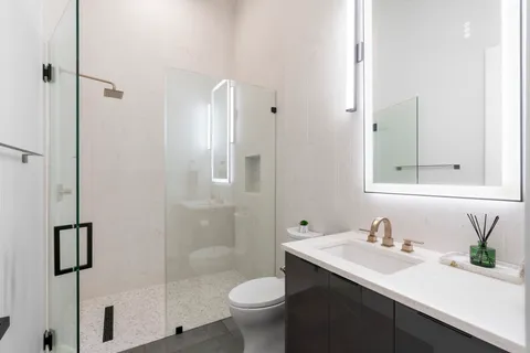 a living room with a large window