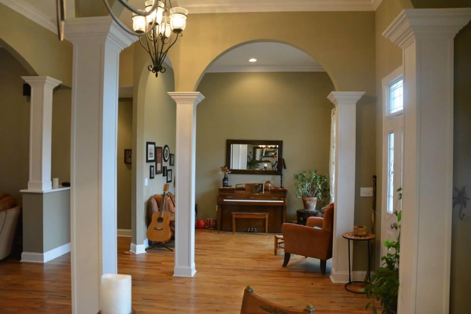 3121 New Ridge Road Elliston, VA 24087 - Photo 6 of 28 a living room with furniture and a chandelier