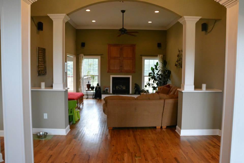 3121 New Ridge Road Elliston, VA 24087 - Photo 7 of 28 a living room with furniture and a fireplace