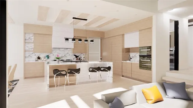 a bedroom with a bed and flat screen tv