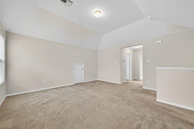 an empty room with an entryway