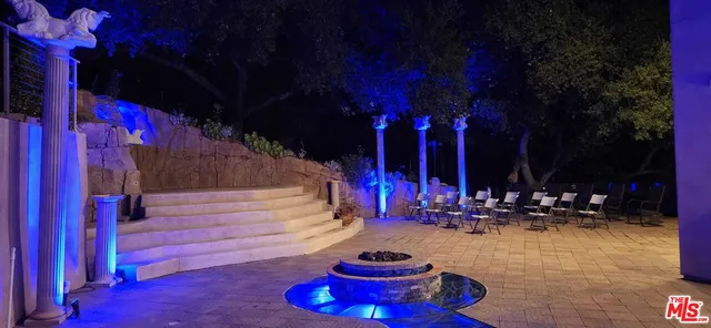 a view of outdoor space with seating area