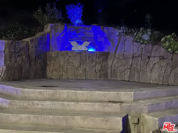 a view of a red sign board