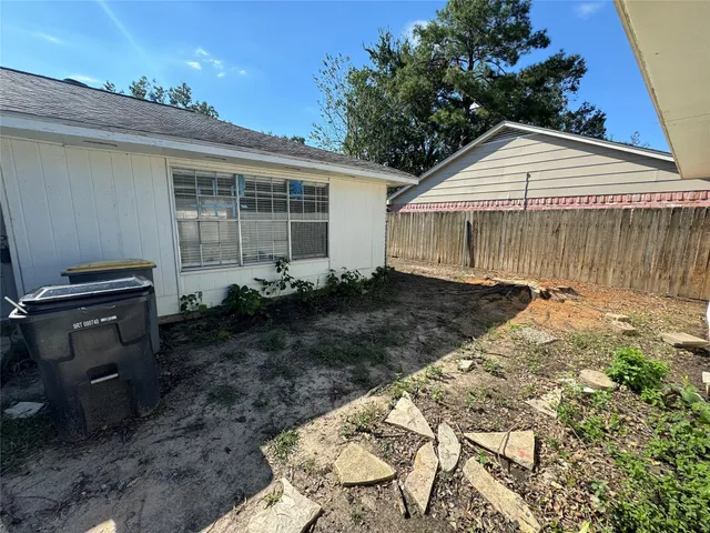 a backyard of a house