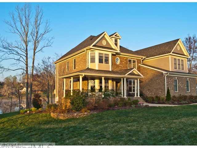 6407 Ashton Park Drive Oak Ridge, NC 27310 - Photo 1 of 12 Exterior Front. 2 Story Brick and Stone - Lake Front & Lake View