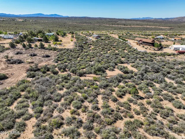 an aerial view of residential houses with city view