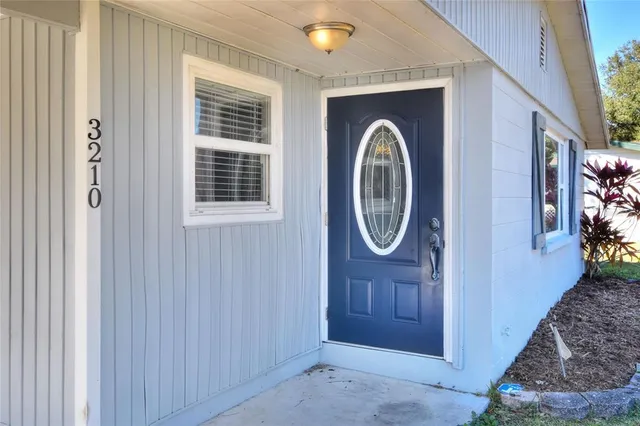 a front view of a house with entryway