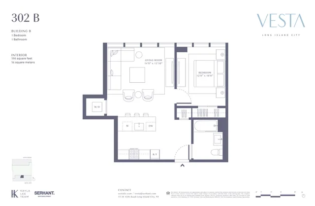 $970,000 | 11-36 45th Road, Unit 302B | Long Island City
