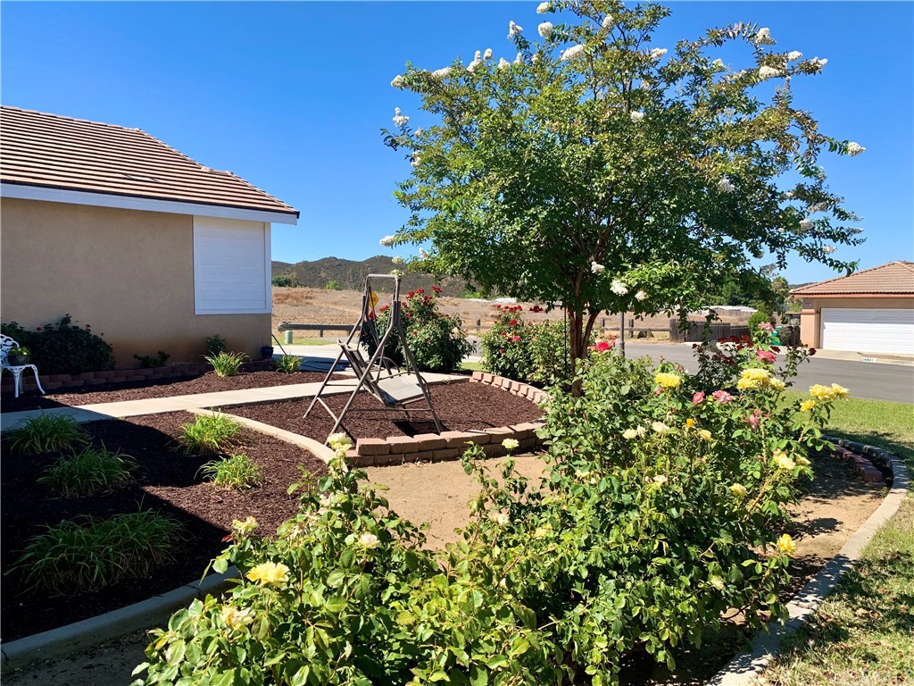 24817 Butterchurn Road Wildomar, CA 92595 - Photo 4 of 39 Plenty of space to relax and enjoy the afternoon breeze, the colorful roses, and the mountain views.